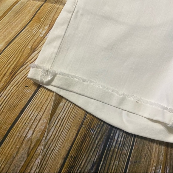 J Crew White Cotton Stretch Cuffed Denim Shorts - Picture 3 of 6